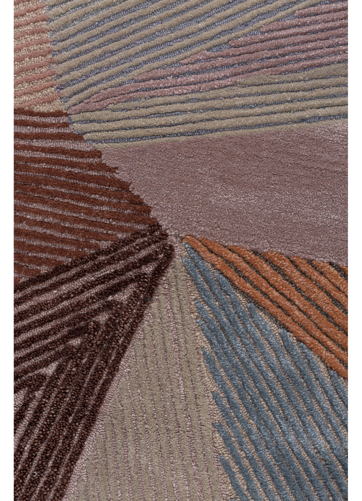 come around beige and brown wool and viscose hand tufted Rug - CloseUp come around beige and brown wool and viscose hand tufted Rug - CloseUp